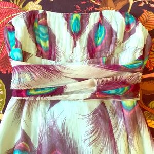 Nanette Lepore Strapless silk chiffon dress, 6